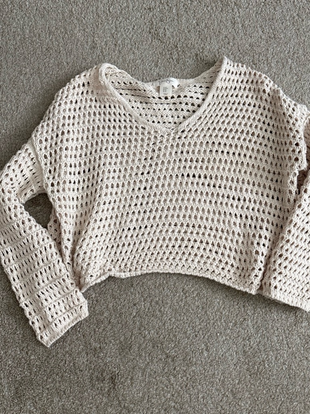 Jessica Simpson crochet sweater